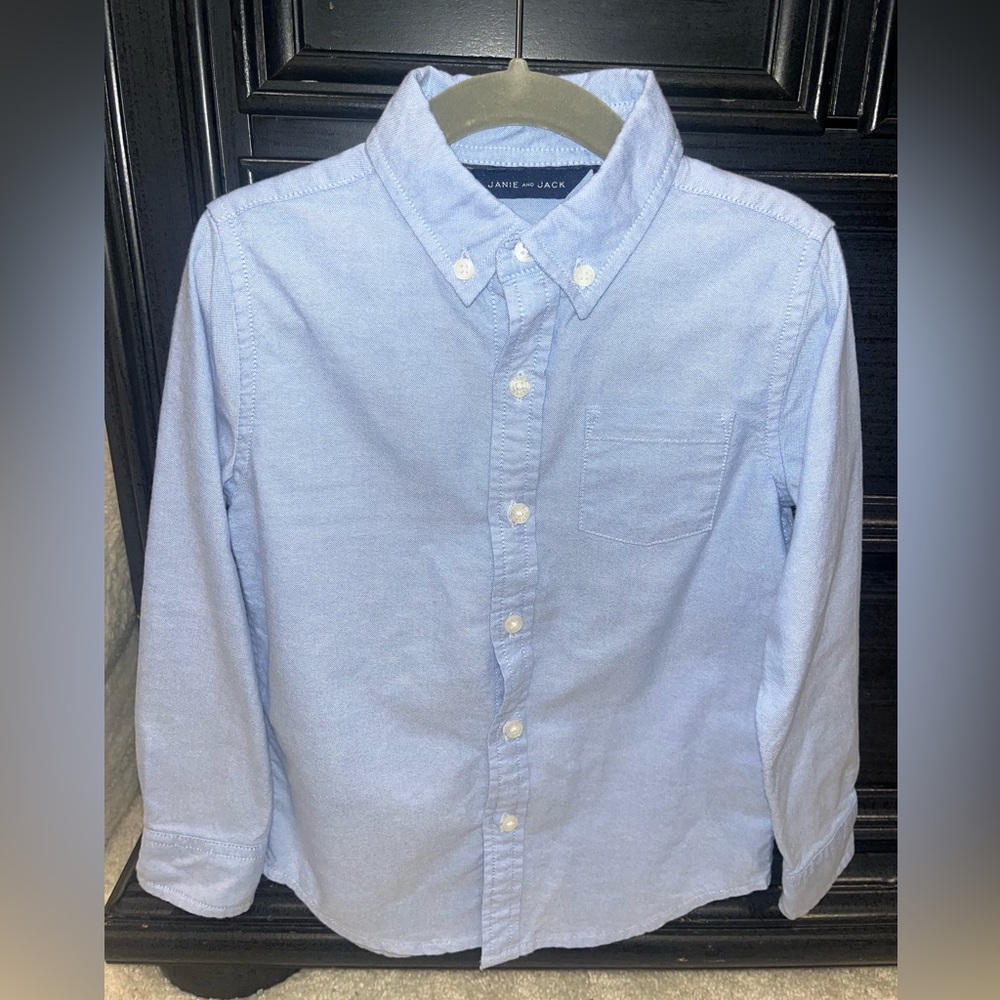Janie & Jack The Oxford Shirt Blue Size 4